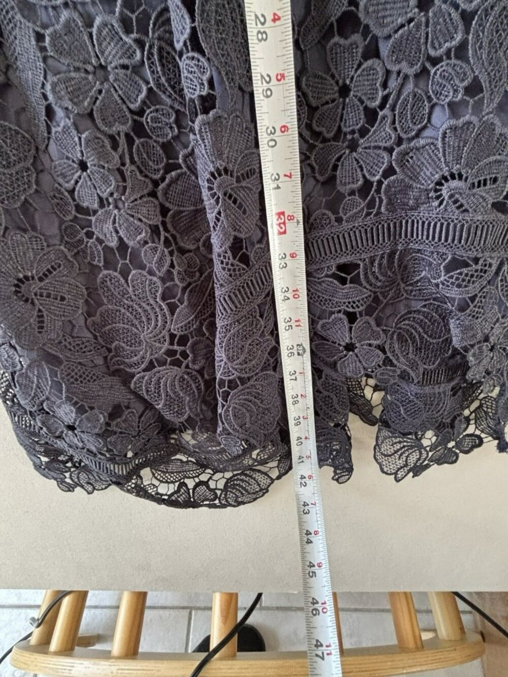 Eliza J Navy Lace Dress Size 10 Fit Flare Sleeveless Floral Cocktail Party NWT - Picture 14 of 16